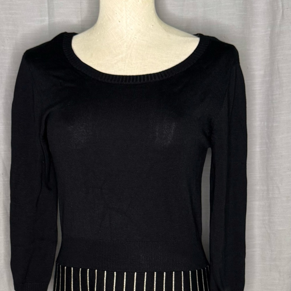 BCX Black and Gold Long Sleeve Dress